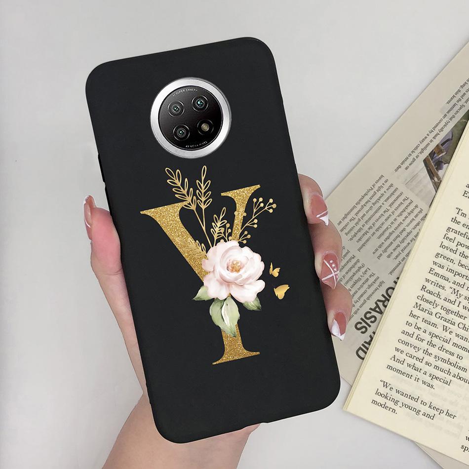 Flower Letters For Xiaomi Redmi Note 9T 5G Case Cover Soft Silicone Bumper Protective Phone Cases For Redmi Note9T 9 T Fundas