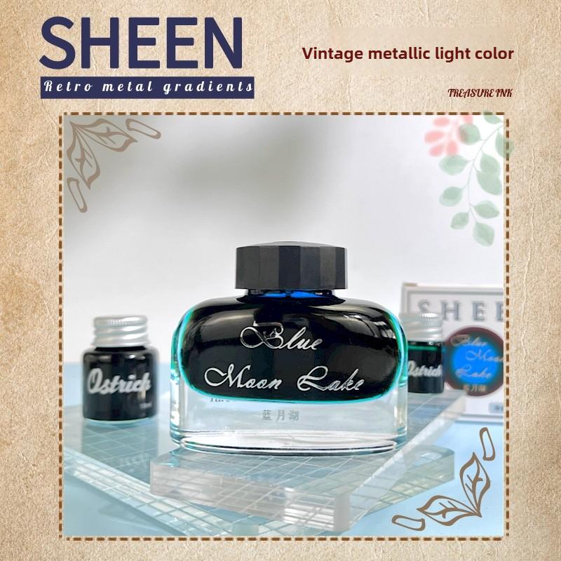 Ostrich 8 Colors Sheen Series 30/18ml Colorful Ink Metallic Gradient Fountain Pen Ink Non Carbon Dip Pen Calligraphy Stationery