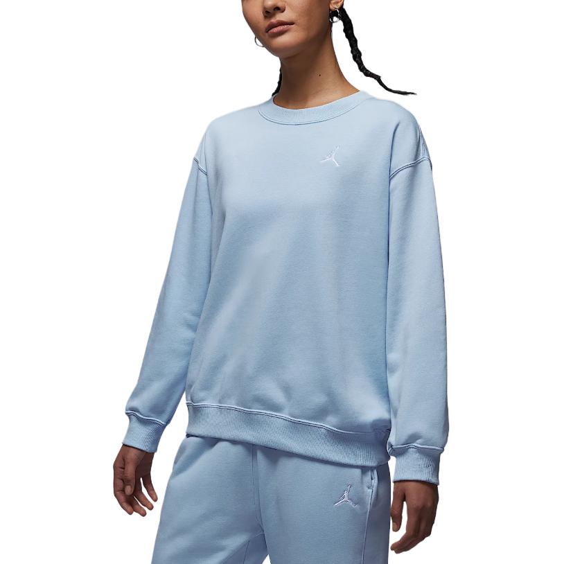 

Jordan Бруклинский флис Jumpman Однотонный Модный Простой С круглым вырезом Свободный Пуловер С длинным рукавом Толстовка Женская толстовка HJ1354-407 XL