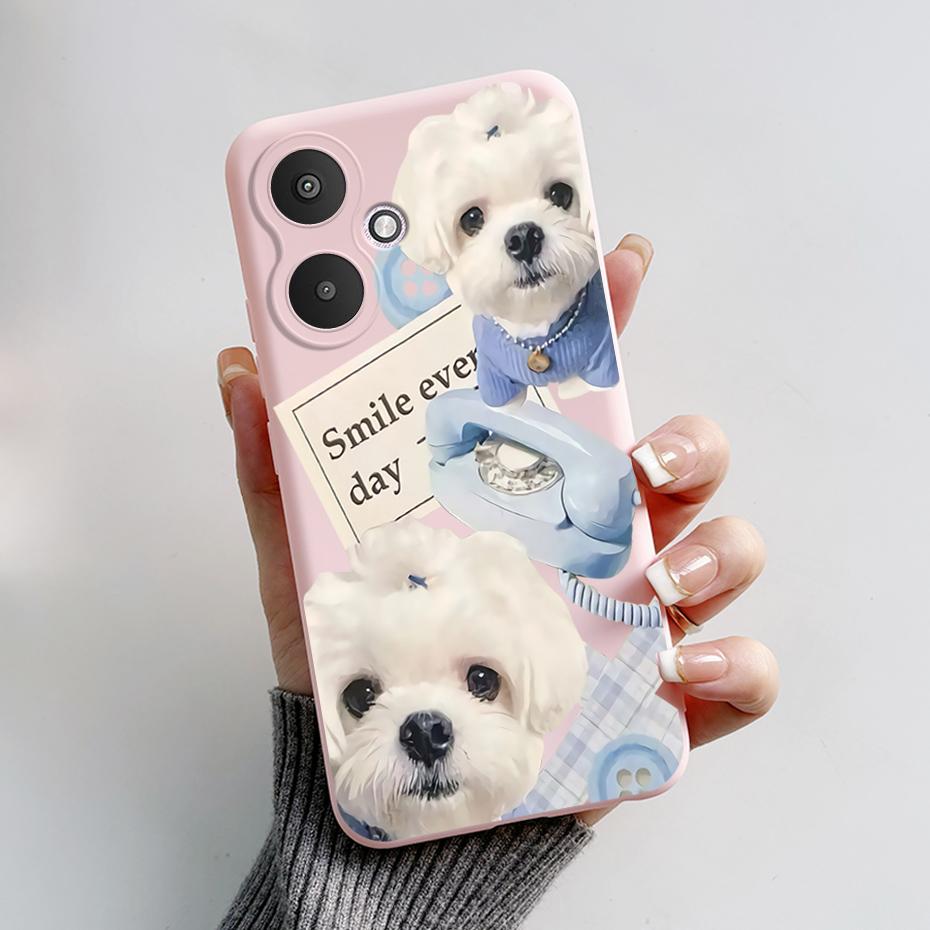 For Xiaomi Redmi 13C 4G 5G Phone Cases Back Cover Cute Rabbit Panda Soft Silicone Protective Matte Bumper For Redmi 13 C Fundas
