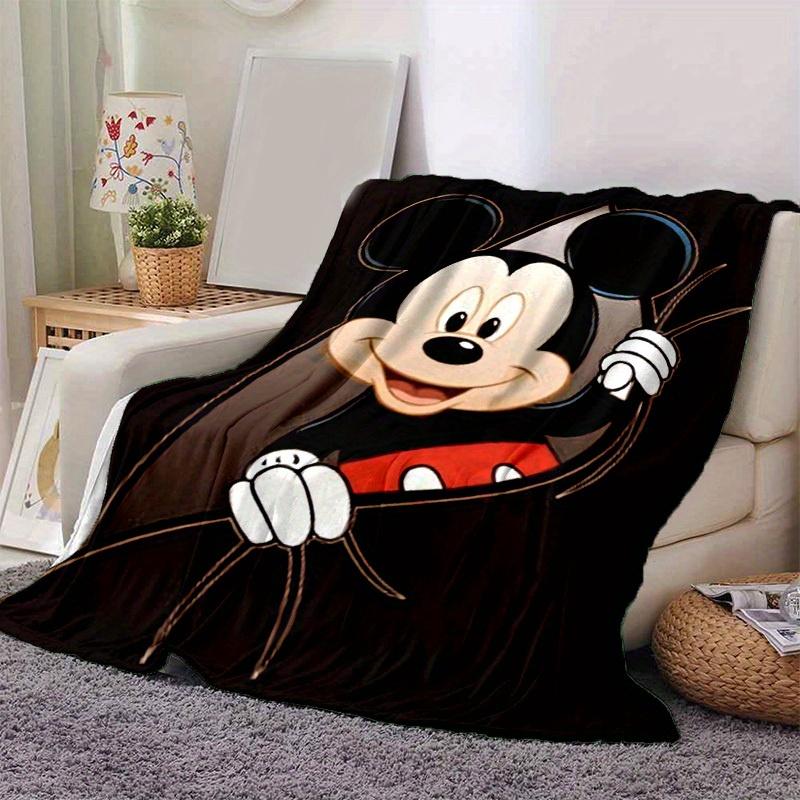 1 szt., Przytulny koc z Myszka Miki do wystroju domu: Idealny prezent do sypialni, salonu lub na podróż, flanelowy koc, idealny na kanapy