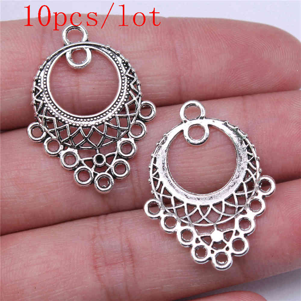Round Perforated Earring Connectors Components Jewellery Making Supplies Art Crafts Diy Make Accessories
