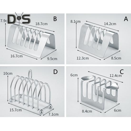 Stainless Steel Food Grade Rust Proof Toast Holder Toast Rack Multiple Slice Holes Loaf Stand Gadget Kitchen Accessories