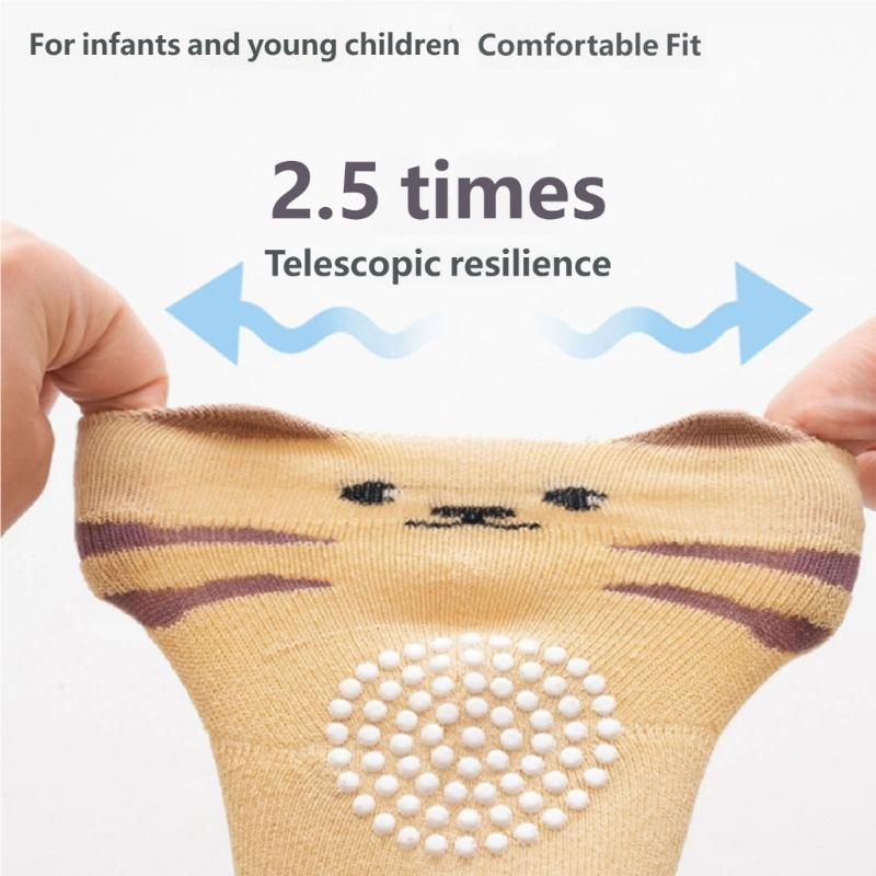 3/6 Pairs Kids Knee Pads Thick Padding Impact Protection Elastic Fit Comfortable for Baby Learning to Walk