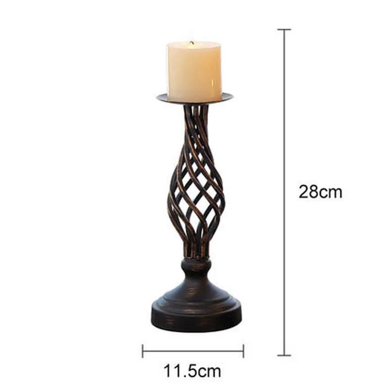 European-style American Cafe Candle Holder Wedding Candlelight Dinner Props Table Decorations Retro Candlestick Decoration