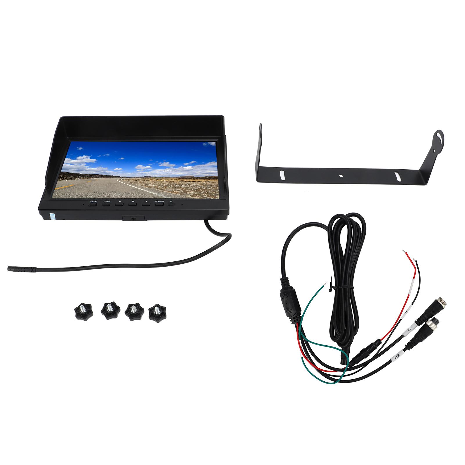 

10.1-дюймовый монитор камеры заднего вида TFT LCD с солнцезащитным козырьком, универсальный для автомобиля, грузовика, автофургона, мини-фургона