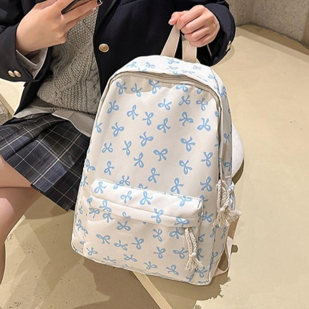 Lightweight Bow Backpack Large Capacity Teenagers Shoulder Bag Junior High School