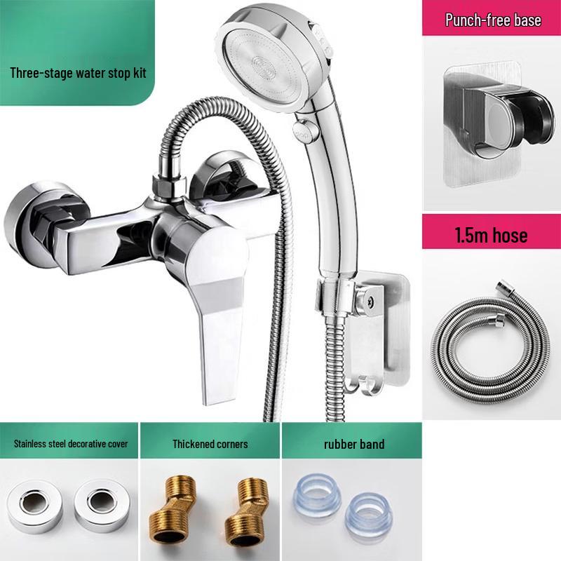 TLXT Brass Wall-Mounted Shower Mixer Faucet