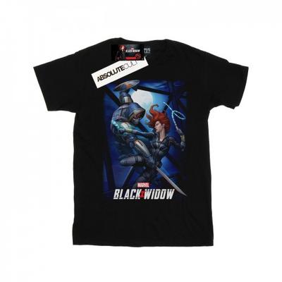 Marvel Mens Black Widow Movie Bridge Battle T-Shirt