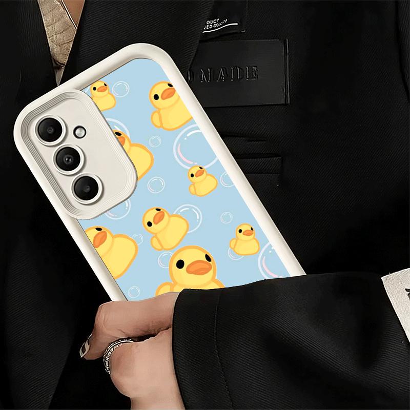 Phone Case for Samsung Galaxy A17 A16 A15 A14 A13 Funny Cute Cartoon Duck A56 A36 A26 A55 A35 A25 A54 A34 A24 A53 A33 A23 A07 A0