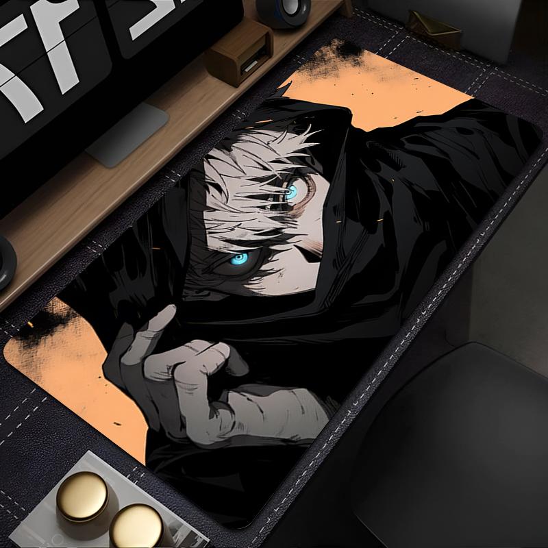 Mauspad Computer Laptop Anime Tastatur Mausmatte JJujutsu Kaisen Gojo Großes Mauspads Tastaturmatte Gamer Dekoration Schreibtischmatte