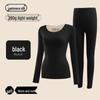 Women's Cashmere Silk Thermal Underwear Set - Seamless, Slim Fit, Round Neck for Autumn/Winter.