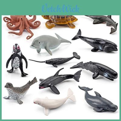 Assorted Ocean Creatures Model Collection With Lifelike Octopus Turtle Whale And Penguin Figures Ideal For Play And Educational Purposes