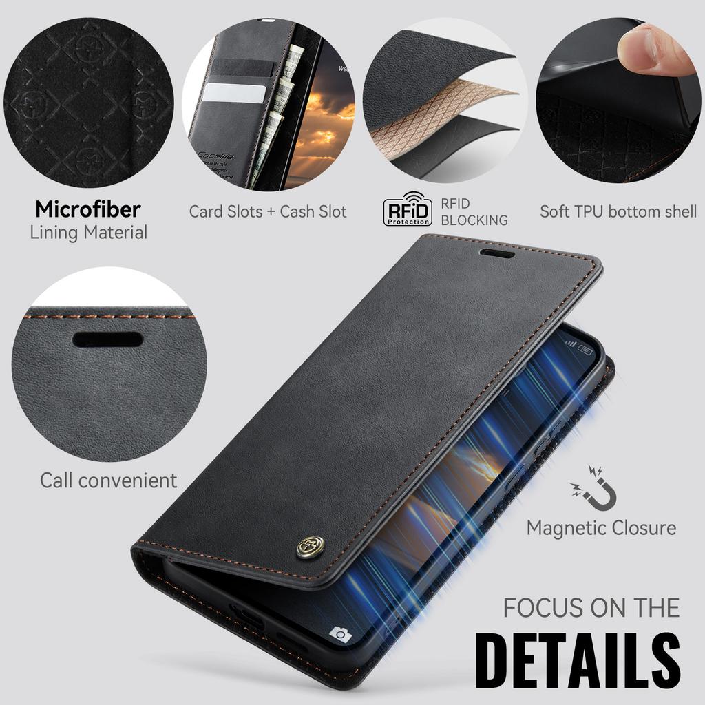 CaseMe Luxury Magnetic PU Leather Wallet Phone Case For Xiaomi 17 Ultra/17Ultra Shockproof Holder Pocket Cover For Xiaomi17Ultra