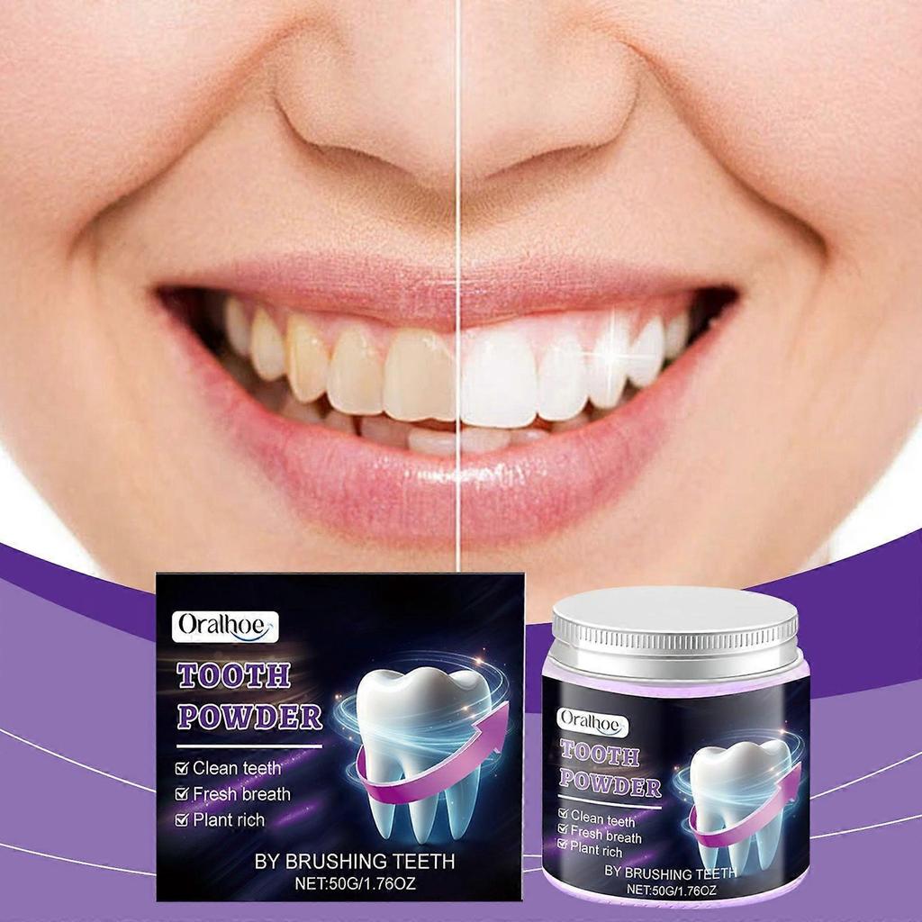 Oralhoe Purple Tooth Powder, With Its Mild Ingredients, Cleanses Teeth, Freshens The Mouth And Cares For Gums