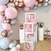 Cutii cu Litere BABY de 25cm Balon Cutii pentru Baloane Baby Shower Băiat Fată Decor Petrecere Botez Copii Dezvăluire Gen