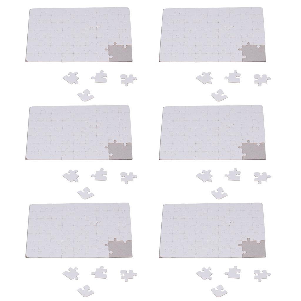 6 Set Blank Puzzles 63pcs 13x18cm White Assembly DIY Sublimation Blanks Puzzles for Life Photo