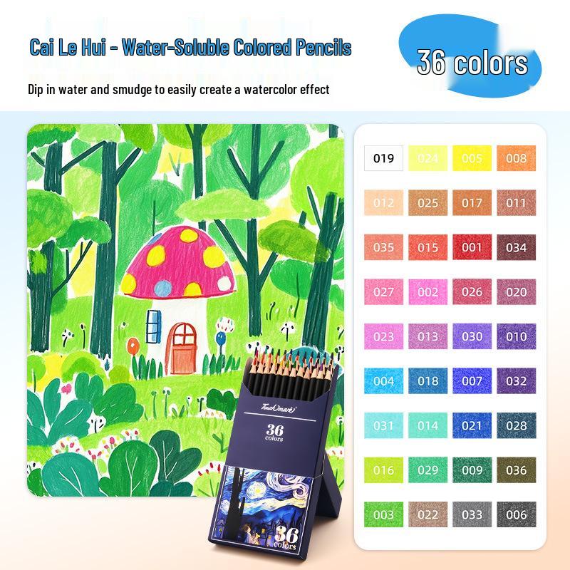 72-Color Water-Soluble Oil-Based Colored Pencil Set for Student Art