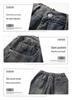 Calças Jeans Retas Largas Estilo Retro Hong Kong Lavadas Micro-Flare Comprimento Total para Homens e Mulheres - Calças Casuais de Trabalho