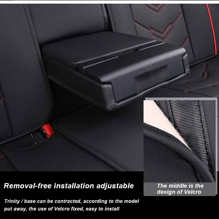 Leder Autositzbezug, Der Vollständig Umhüllende Autositzschoner mit Kopfstütze Lendenkissen Universelle Passform