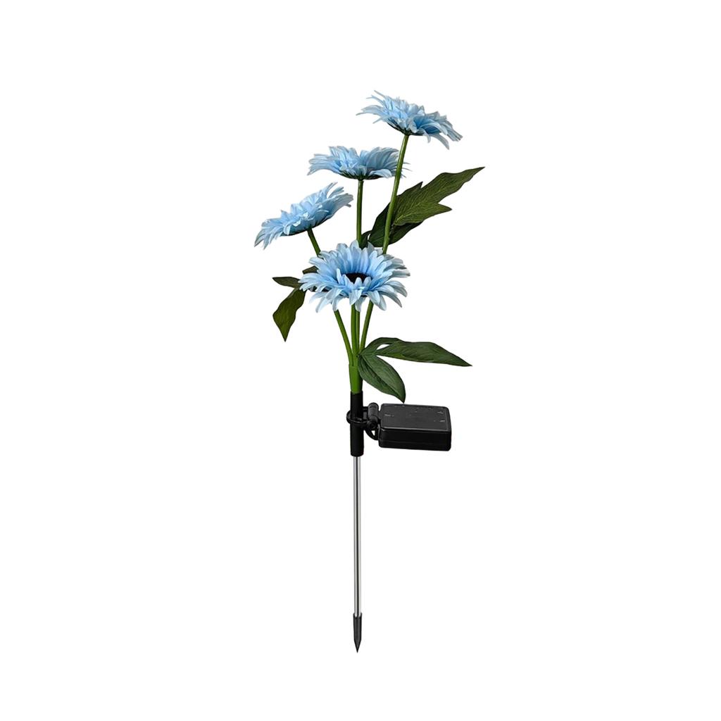 Solar Powered Daisy Flower Garden Lights Outdoor Waterproof Landscape Lawn Decorative Lighting with Stake for Yard Patio Pathway