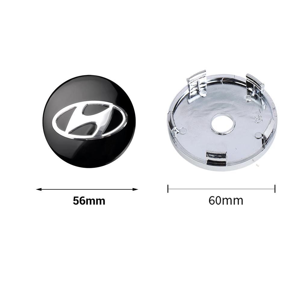 4Pcs 56MM Car Styling Aluminum Wheel Center Hub Cap Stickers For Hyundai Accent Tucson Solaris Sonata I20 Elantra Sonata Santafe