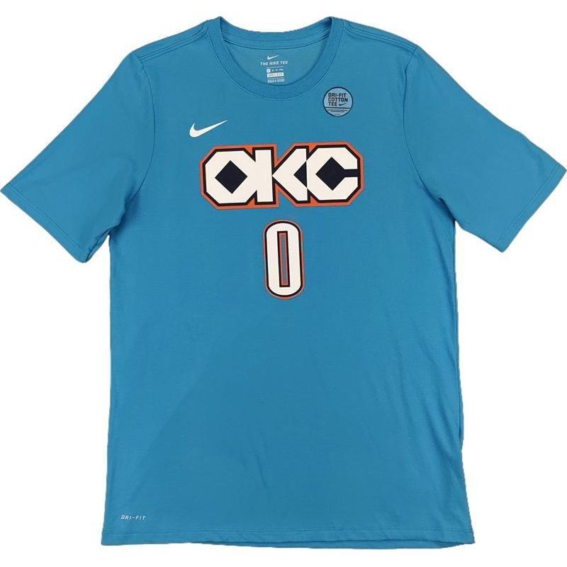 Nike Dri-FIT OKC Thunder Russell Westbrook 0 Men s T-Shirt Signal Blue 9Z2B7BAWZ-THURW S