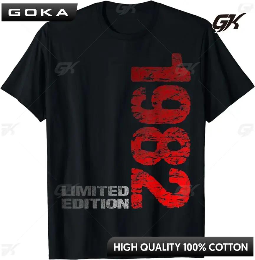 Vintage Born 1982 Retro Birthday Gifts for Mens Graphic Printed TShirts Birthday Gifts for Men Women Summer Streetwear TShirt