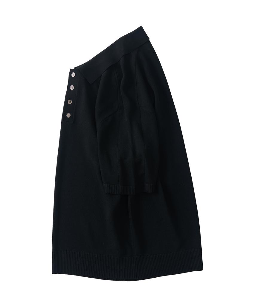 ANALOG MOOD Sepia Drop Short Sleeve Knit (Black)