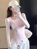 Spring/Autumn Stylish Slim Fit Cotton Long-Sleeve Spicy Girl Two-Piece T-shirt