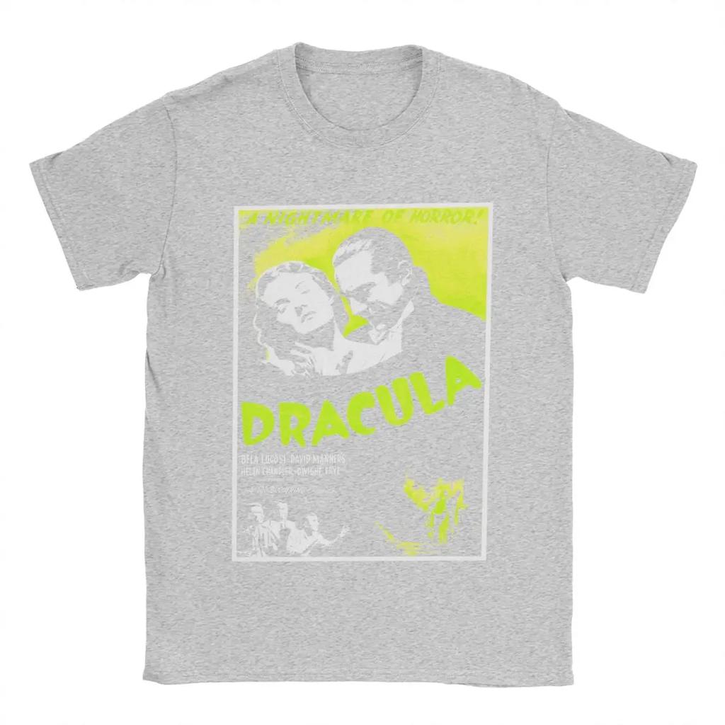 Dracula Lugosi Horror Movie Poster Vampire T Shirt 100% Cotton T-Shirts Round Collar Tee Shirt Short Sleeve Tops Summer