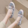 Fashion Women Flats Breathable Slip-On Shoes Summer New Style Mom Shoes Flat Mixed Color Casual Soft Sole Embroidery Footwear for Women