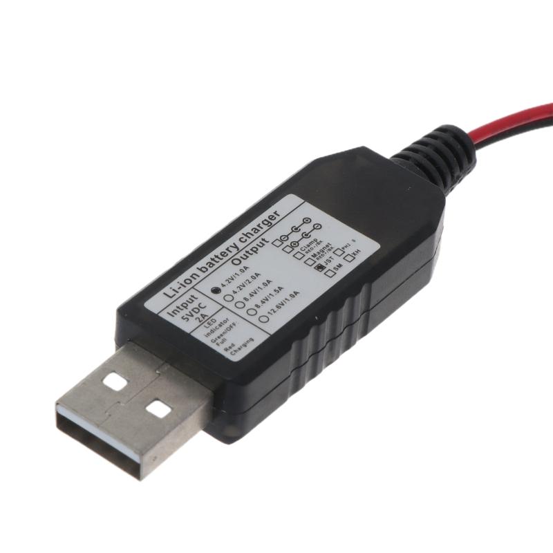 3.7V USB Charging Cable JST 2.54mm 2Pin Plug to USB Connector Lithium Battery Charger for RC Aircraft Helicopter Toys