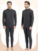 THREEGUN Warm Innerwear High Thermal Cold Weather Front Silk and Wool Size Men's Set, Neck, Fleece-Lined, Innerwear, Heattech, Protection, Opening,