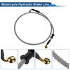Motoforti 100cm Motorcycle Brake Clutch Oil Hose Line Silver Tone 1 Pc