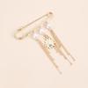 Multi-Functional Pearl Chain Tassel Brooch Anklet Pant Pin Adjustable All-Match Gothic Jewelry For Women