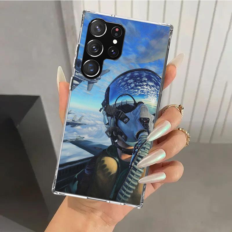 

Military Aircraft Warship Fighter Phone Case for Samsung Galaxy S26 S24 S23 Ultra S25 Edge S22 S21 Plus S20 FE + Soft Print Shel Samsung S24 Ultra