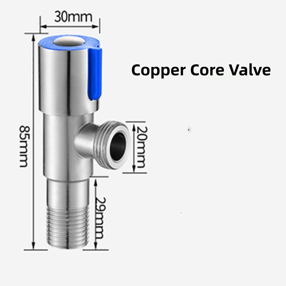 

Угловой кран с большим потоком для слива горячей и холодной воды из нержавеющей стали, смеситель для водонагревателя, кухня Blue Copper core