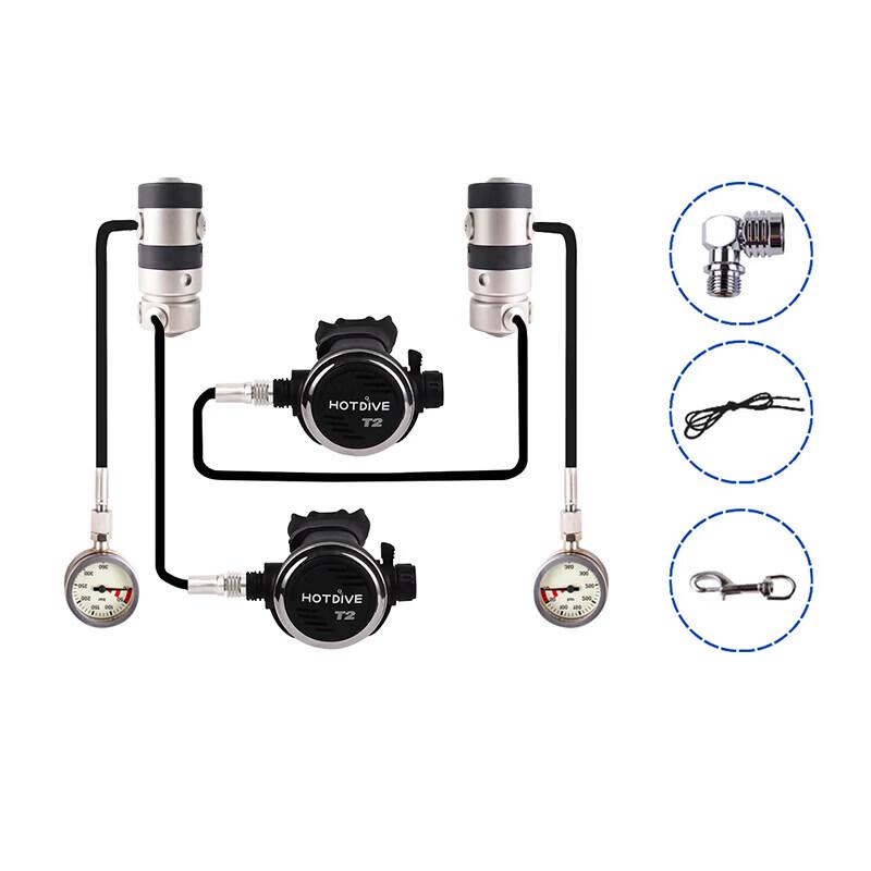 HOTDIVE ST2-DIN Scuba Sidemount Regulator Set