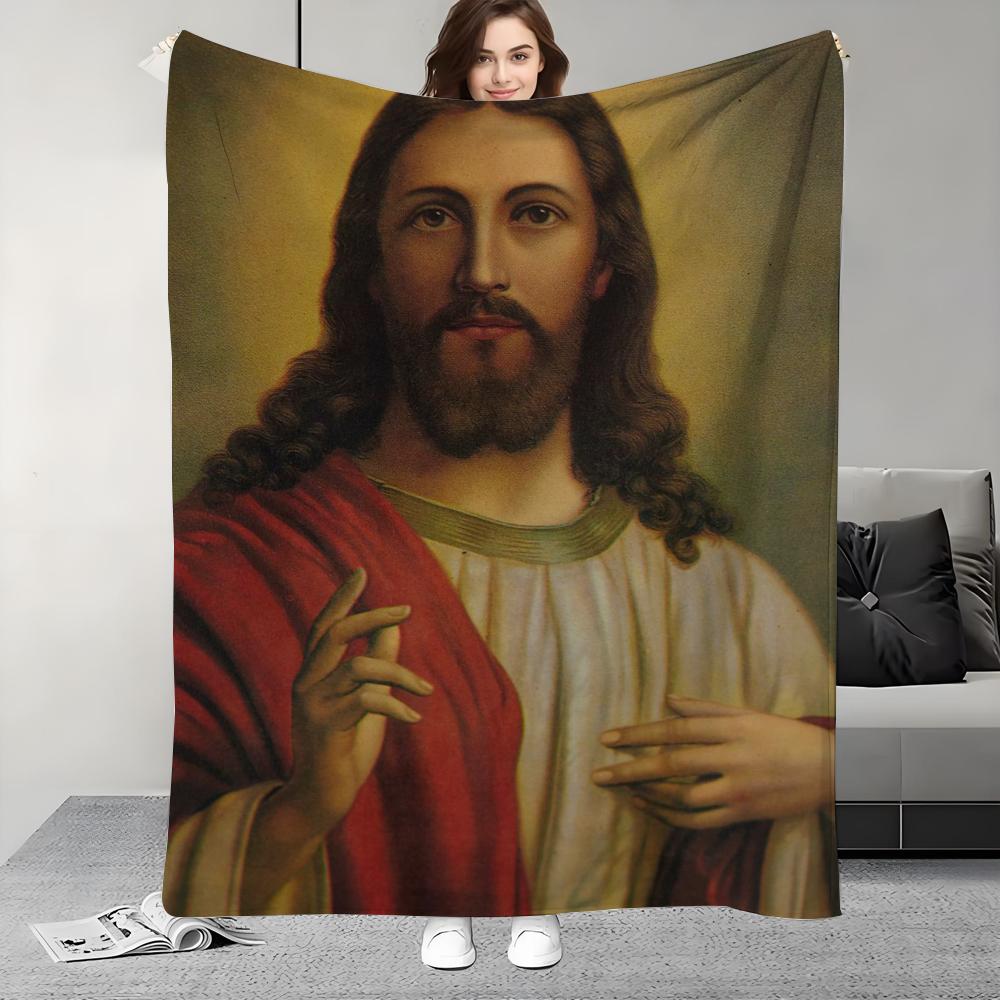 J-Jesus C-Christianity P-Priest Blanket Design Lightweight For Dorms, Naps, Living Room, Office,Sofa,All-Season