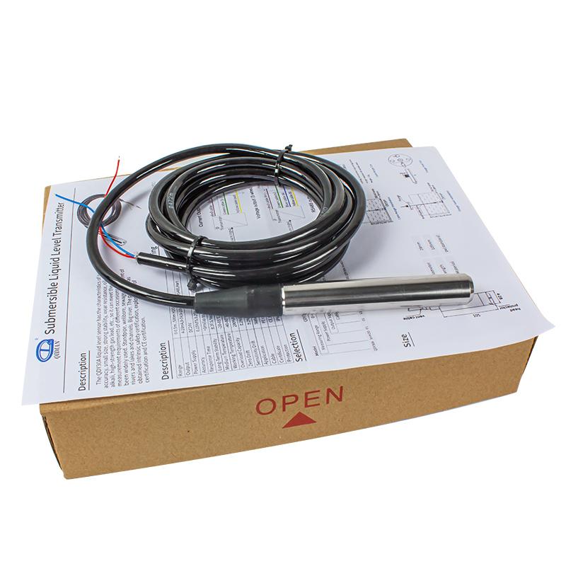 Flüssiger Wasserstandssensor 0 10V 4 20mA RS485 1m/2m/3m/4m/5m Bereich mit 0-5m Kabel Tauchbarer Wasserstandssensor 24V