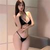 Sexy Cosplay Ultra Small Top and Bottom Set Babydoll Lingerie Separate Leotard Cute String Panties Swimsuit Ultra Thin Triangle Bikini Mini Bra