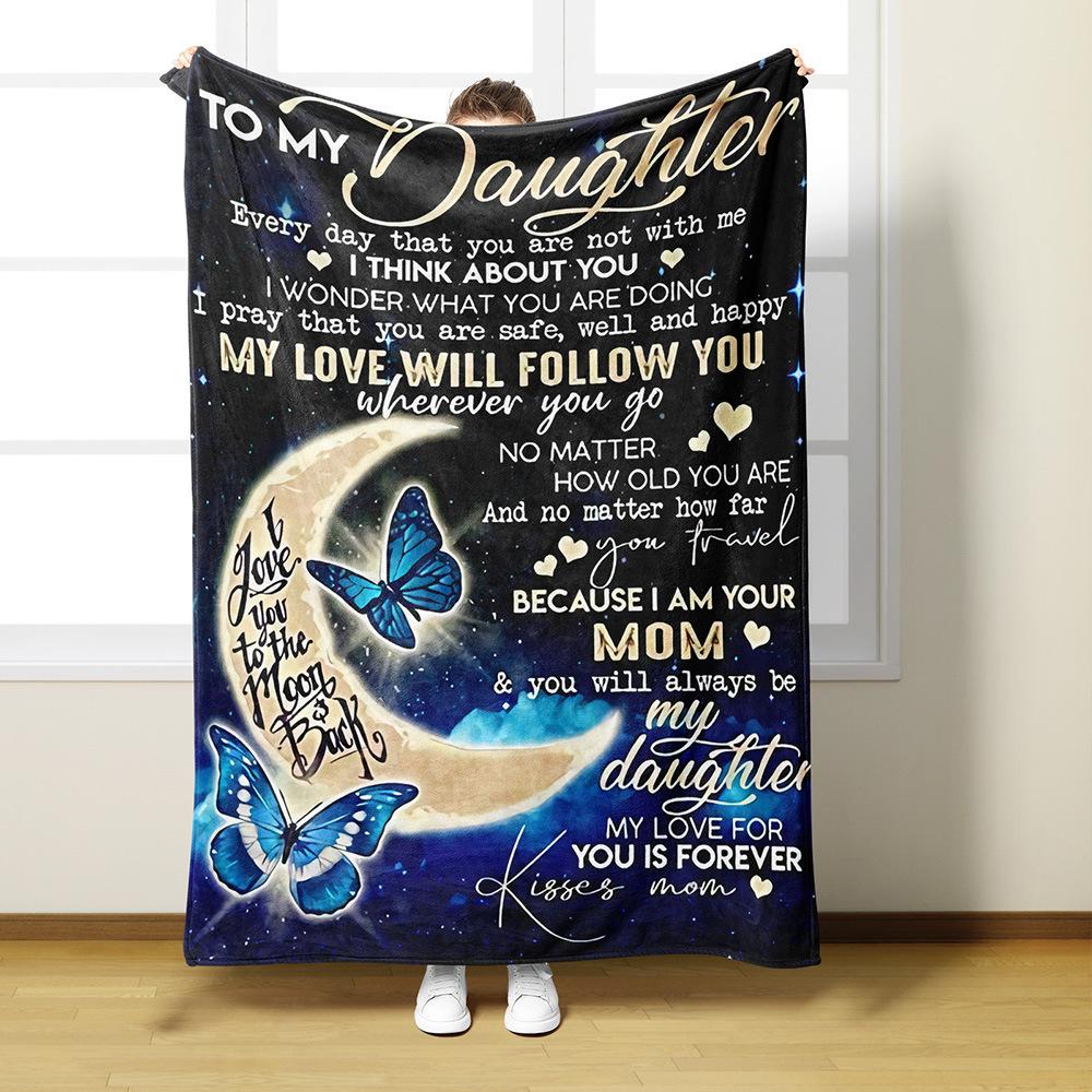 Attractive Butterfly digitalprinted polyester Bedroom velvet flannel soft sofa cover blanket Fleece soft sofa cover blankets