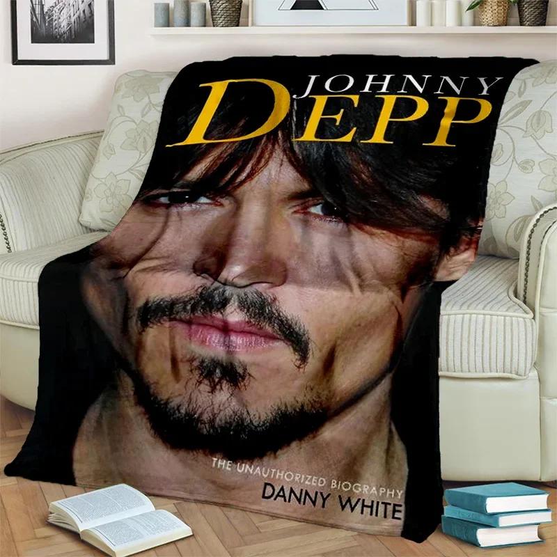 Deka série 3D tisku Johnny Depp, Měkká přehozová deka pro domácnost Ložnici Postel Pohovku Piknik Cestování Kancelář Krycí deka na odpočinek Děti