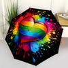 Traumherz c Faltbarer Regenschirm mit 8 Eisenstreben Automatisches Öffnungsdesign Geeignet für Outdoor-Kombination Modisches Accessoire
