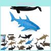 Realistische PVC-Meereslebewesen-Figuren Riesenhai Wal Delfin Pinguin Sammlung