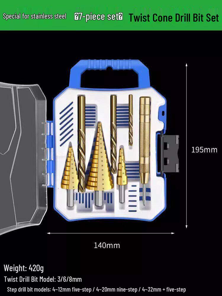 Cobalt Hole Opener for Serrated Alloy Step Drill Bit, Stainless Steel Multi-functional Hole Expander