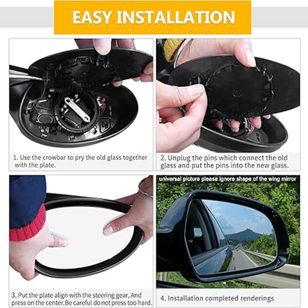 Car Rearview Mirror Glass Lens Fit Honda Insight 2009-2014 76253tf0g11 with Heater Left or