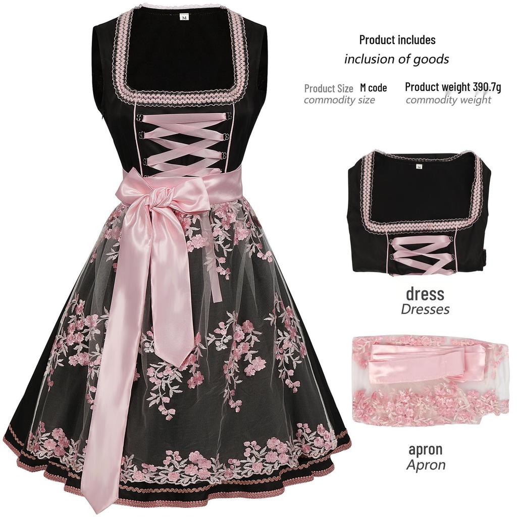 Bavarian Oktoberfest Women's Costume Set - Halloween Carnival Outfit