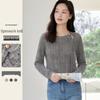 Women's French Style Tie-Neck Pullover Knit Top